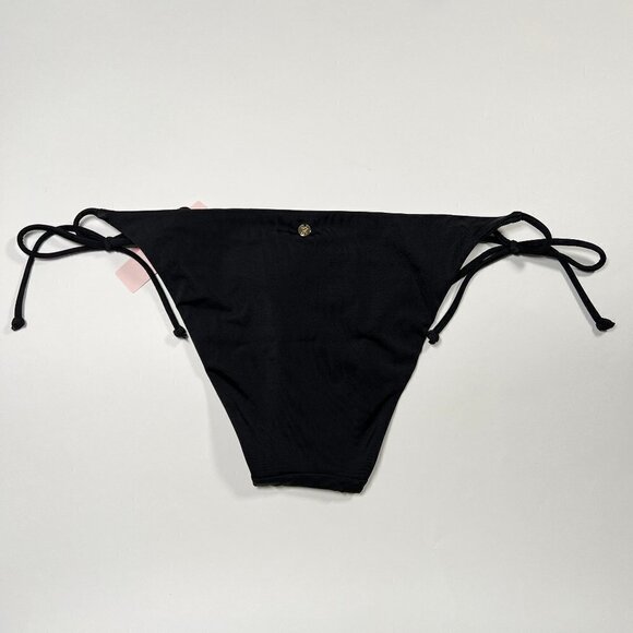 Victoria Secret 38C L Bombshell Push Up Bikini Top Side Tie Bottom Set Black - Picture 5 of 6